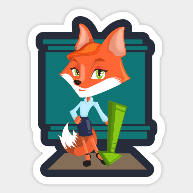 Sexy She Fox Sticker by PatrioTEEism